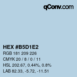 カラーコード: HEX #B5D1E2 | qconv.com