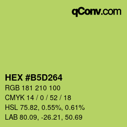 Farbcode: HEX #B5D264 | qconv.com
