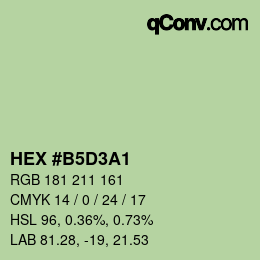 Color code: HEX #B5D3A1 | qconv.com