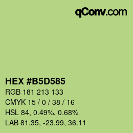 Farbcode: HEX #B5D585 | qconv.com