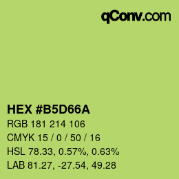 Color code: HEX #B5D66A | qconv.com