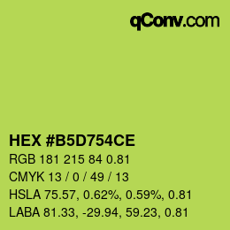 Farbcode: HEX #B5D754CE | qconv.com
