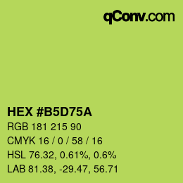 カラーコード: HEX #B5D75A | qconv.com