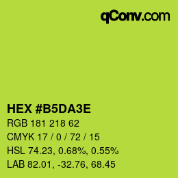 Color code: HEX #B5DA3E | qconv.com