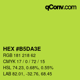 カラーコード: HEX #B5DA3E | qconv.com