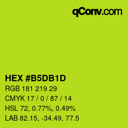 カラーコード: HEX #B5DB1D | qconv.com