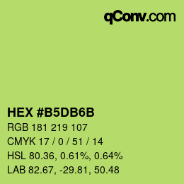 カラーコード: HEX #B5DB6B | qconv.com