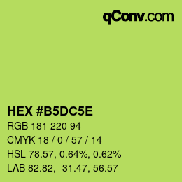 Código de color: HEX #B5DC5E | qconv.com