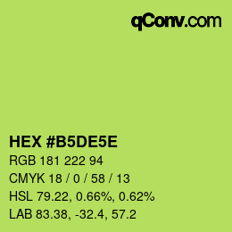 カラーコード: HEX #B5DE5E | qconv.com