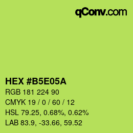カラーコード: HEX #B5E05A | qconv.com