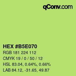 カラーコード: HEX #B5E070 | qconv.com