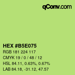 Color code: HEX #B5E075 | qconv.com