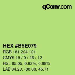 Color code: HEX #B5E079 | qconv.com