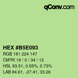 カラーコード: HEX #B5E093 | qconv.com