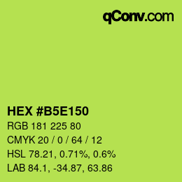 Color code: HEX #B5E150 | qconv.com