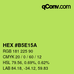 Color code: HEX #B5E15A | qconv.com