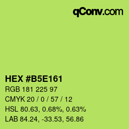 Color code: HEX #B5E161 | qconv.com