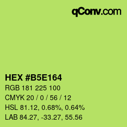Farbcode: HEX #B5E164 | qconv.com