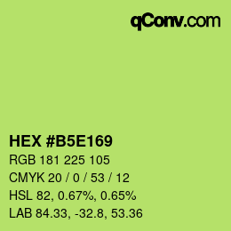 Color code: HEX #B5E169 | qconv.com