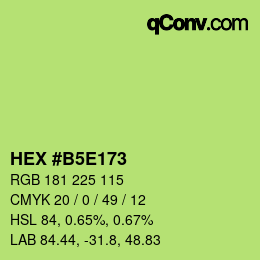 Color code: HEX #B5E173 | qconv.com