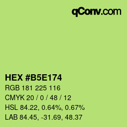 Color code: HEX #B5E174 | qconv.com