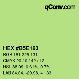Color code: HEX #B5E183 | qconv.com