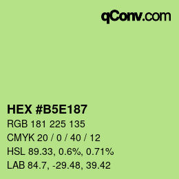 Color code: HEX #B5E187 | qconv.com