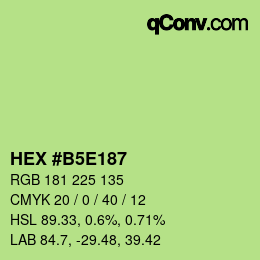 Color code: HEX #B5E187 | qconv.com - big