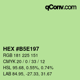 カラーコード: HEX #B5E197 | qconv.com