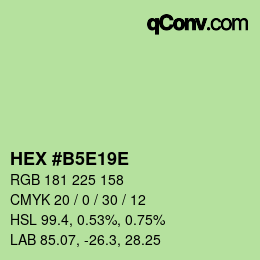 Código de color: HEX #B5E19E | qconv.com