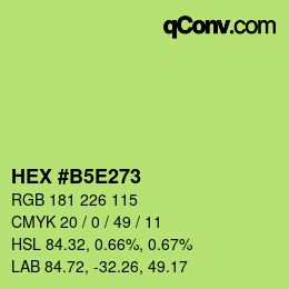 Color code: HEX #B5E273 | qconv.com