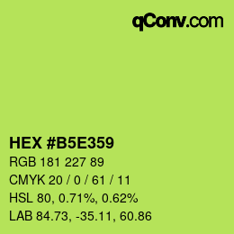 Color code: HEX #B5E359 | qconv.com