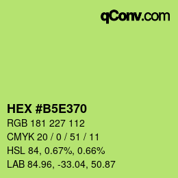 Color code: HEX #B5E370 | qconv.com