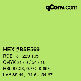 Color code: HEX #B5E569 | qconv.com