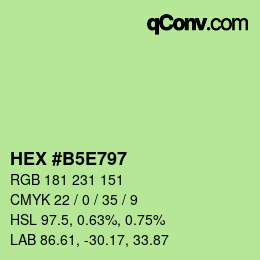 カラーコード: HEX #B5E797 | qconv.com