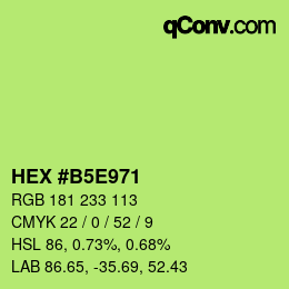カラーコード: HEX #B5E971 | qconv.com