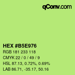 Color code: HEX #B5E976 | qconv.com