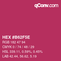 Color code: HEX #B62F5E | qconv.com
