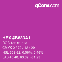 Color code: HEX #B633A1 | qconv.com