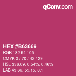 Color code: HEX #B63669 | qconv.com