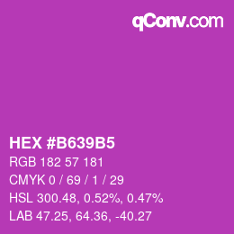 Color code: HEX #B639B5 | qconv.com