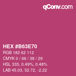 Código de color: HEX #B63E70 | qconv.com