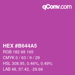 Color code: HEX #B644A5 | qconv.com