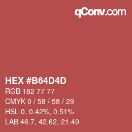 Color code: HEX #B64D4D | qconv.com