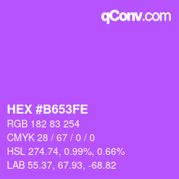 Color code: HEX #B653FE | qconv.com
