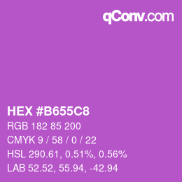 カラーコード: HEX #B655C8 | qconv.com