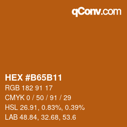 Color code: HEX #B65B11 | qconv.com