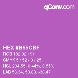 カラーコード: HEX #B65CBF | qconv.com