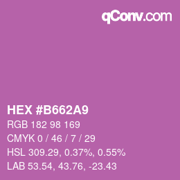 Color code: HEX #B662A9 | qconv.com