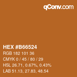 Color code: HEX #B66524 | qconv.com